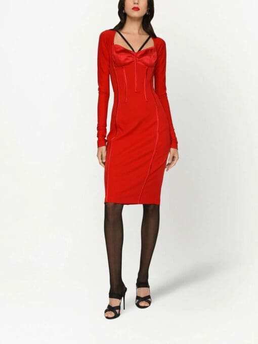 Dolce & Gabbana  long-sleeve corset dress - Image 3