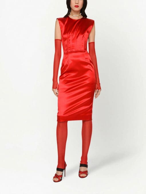 Dolce & Gabbana  sleeveless silk midi dress - Image 3