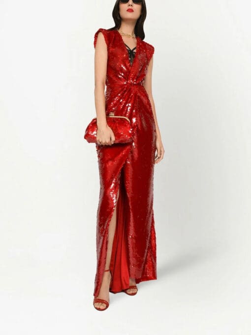 Dolce & Gabbana  sequined V-neck gown - Image 2