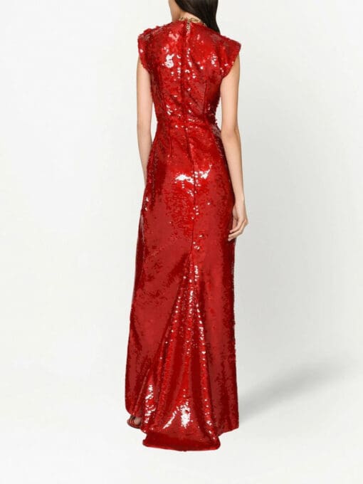 Dolce & Gabbana  sequined V-neck gown - Image 4