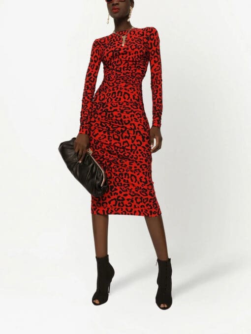 Dolce & Gabbana  leopard print midi dress - Image 2