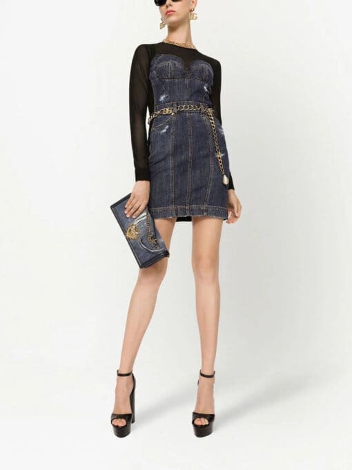 Dolce & Gabbana  long-sleeve denim minidress - Image 2