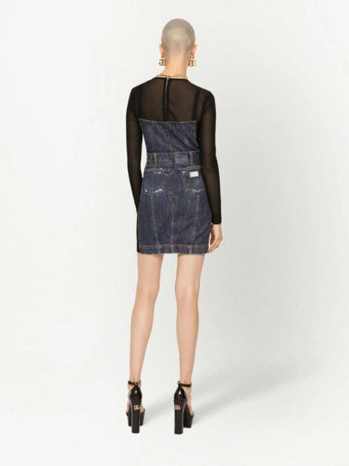 Dolce & Gabbana  long-sleeve denim minidress - Image 4