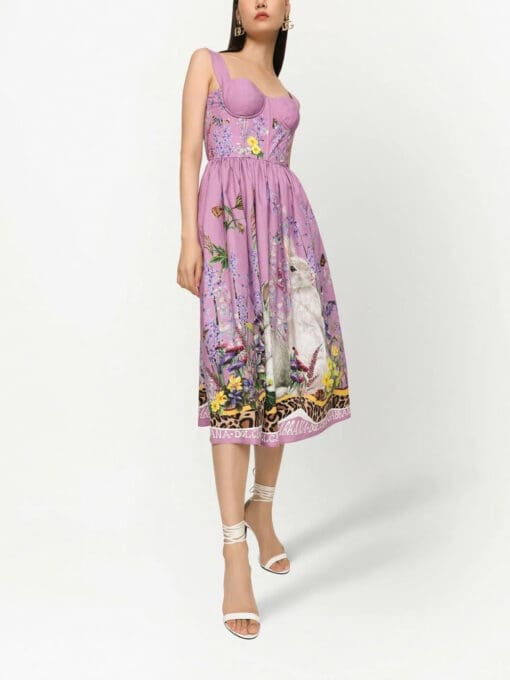 Dolce & Gabbana  graphic-print midi dress - Image 2