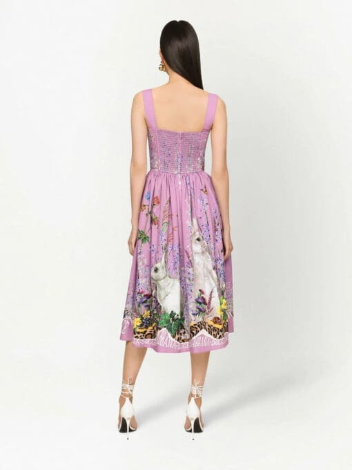 Dolce & Gabbana  graphic-print midi dress - Image 4