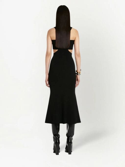 Alexander McQueen  Slashed Harness rib-knit dress - Image 4