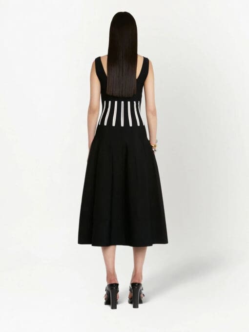 Alexander McQueen  Slashed Corset midi dress - Image 4