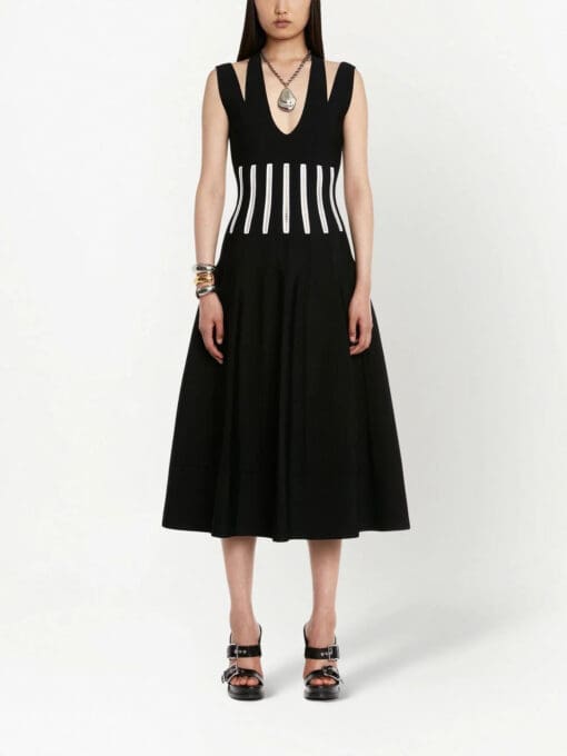 Alexander McQueen  Slashed Corset midi dress - Image 2