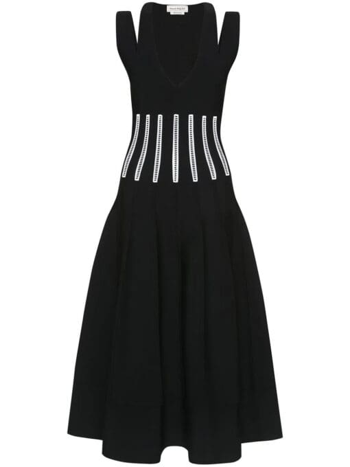 Alexander McQueen  Slashed Corset midi dress