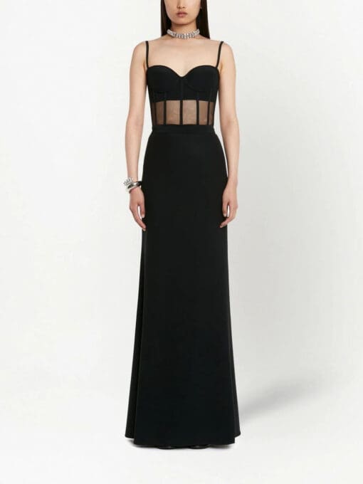 Alexander McQueen  sheer-panel maxi dress - Image 2