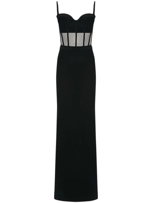 Alexander McQueen  sheer-panel maxi dress