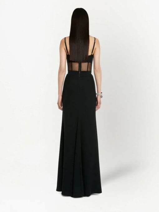 Alexander McQueen  sheer-panel maxi dress - Image 4