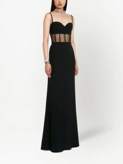 Alexander McQueen  sheer-panel maxi dress - Image 3