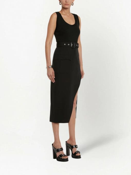 Alexander McQueen  trompe l'oeil midi dress - Image 3