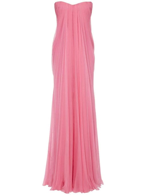 Alexander McQueen  draped silk-chiffon dress