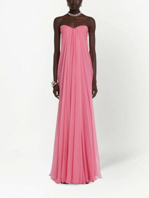 Alexander McQueen  draped silk-chiffon dress - Image 2