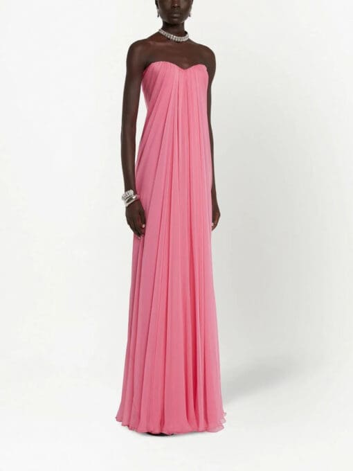 Alexander McQueen  draped silk-chiffon dress - Image 3