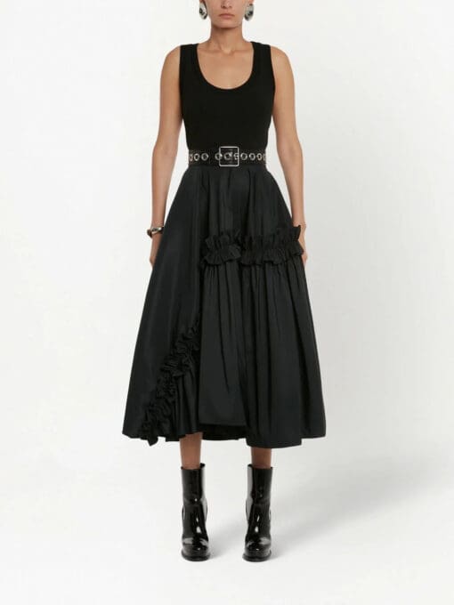 Alexander McQueen  hybrid ruffle-trim midi dress - Image 2