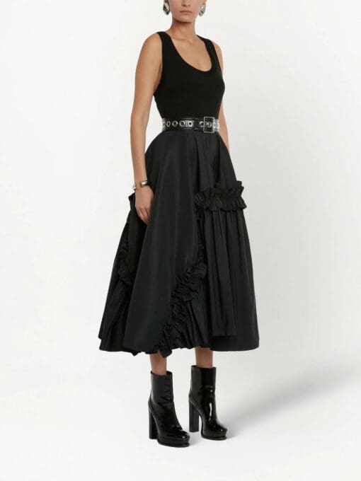 Alexander McQueen  hybrid ruffle-trim midi dress - Image 3