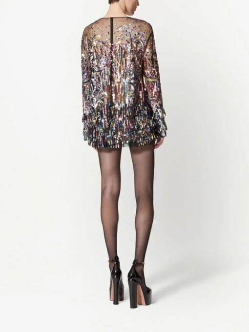 Valentino Garavani  Tulle Illusione embroidered minidress - Image 4