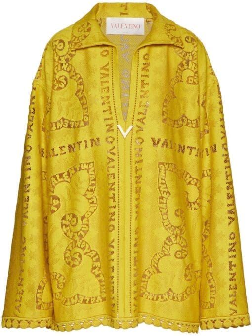 Valentino Garavani  logo long-sleeve dress