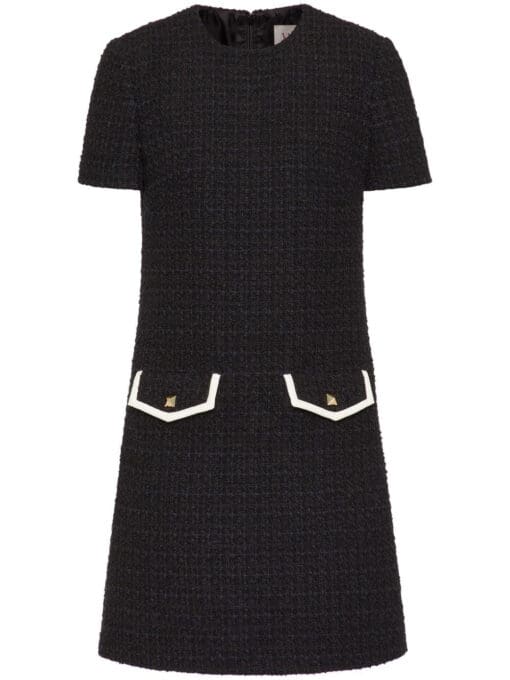 Valentino Garavani  short-sleeve tweed-style dress