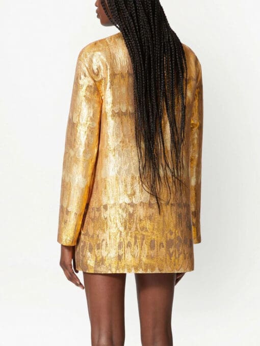 Valentino Garavani  Golden Wings brocade minidress - Image 4