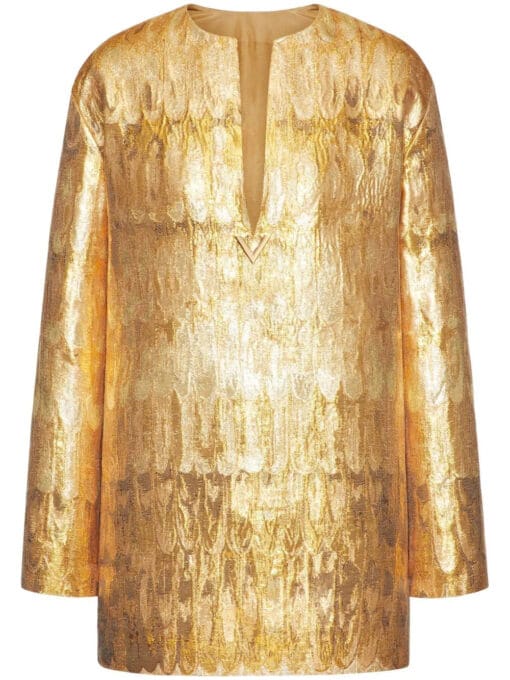 Valentino Garavani  Golden Wings brocade minidress