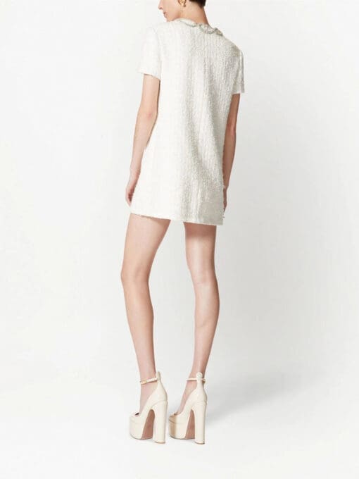 Valentino Garavani  embroidered tweed minidress - Image 4