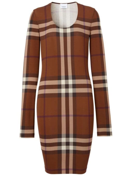 Burberry  Exaggerated-Check jersey dress