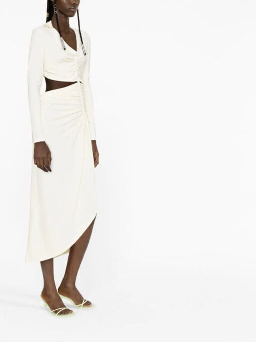 Off-White  Vi-Crepe draped midi dress - Image 4