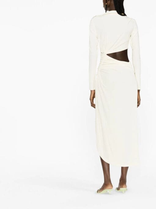 Off-White  Vi-Crepe draped midi dress - Image 3