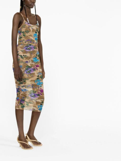 Off-White  camouflage-print mesh dress - Image 4