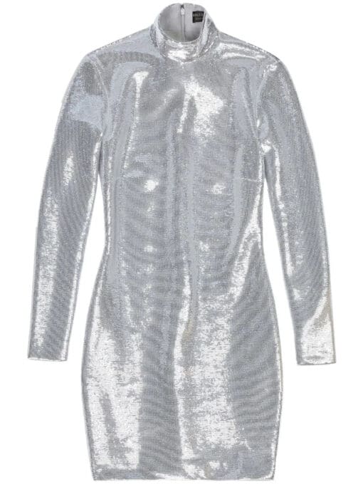 Balenciaga  crystal-embellished high-neck dress