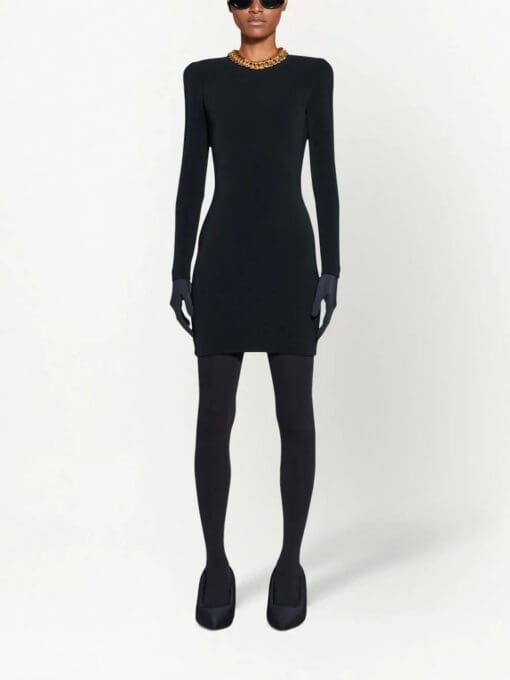 Balenciaga  long-sleeve fitted mini dress - Image 2