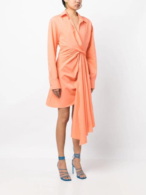 Off-White  Bow Tie wrap dress - Image 3