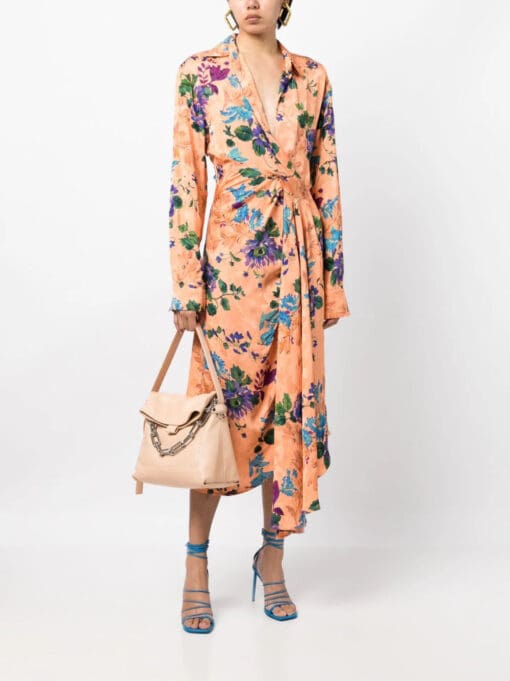 Off-White  floral-print wrap dress - Image 2