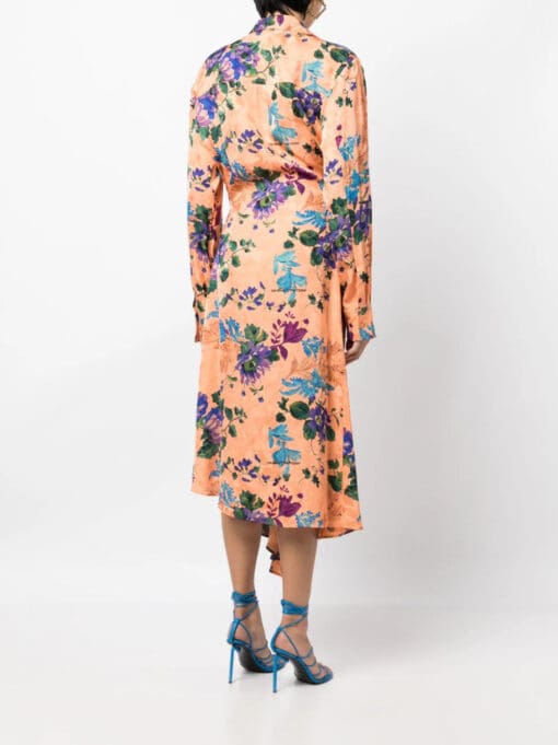 Off-White  floral-print wrap dress - Image 4