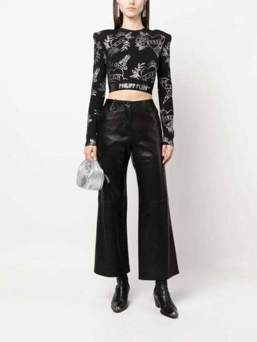 Philipp Plein  crystal-embellished long-sleeved top - Image 2