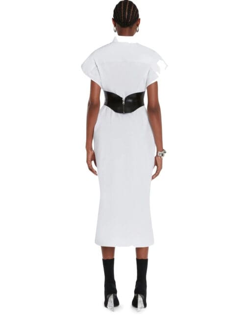 Alexander McQueen  collared short-sleeved midi dress - Image 4