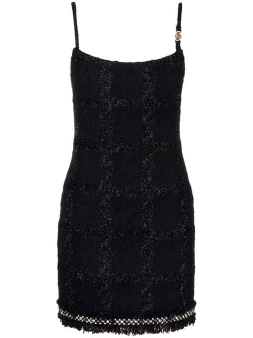 Versace  Medusa Spiked tweed minidress