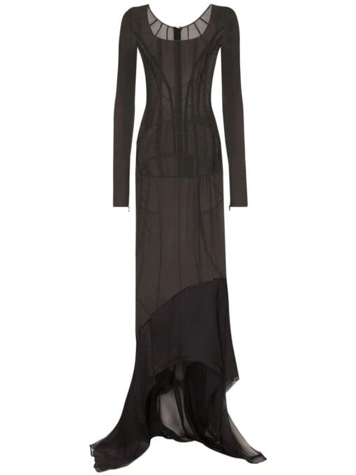 Dolce & Gabbana  KIM DOLCE&GABBANA asymmetric sheer floor-length dress