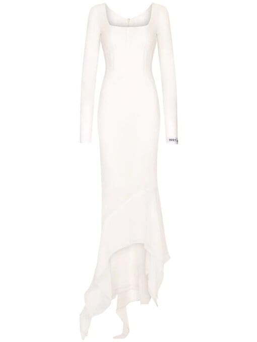 Dolce & Gabbana  KIM DOLCE&GABBANA asymmetric sheer floor-length dress