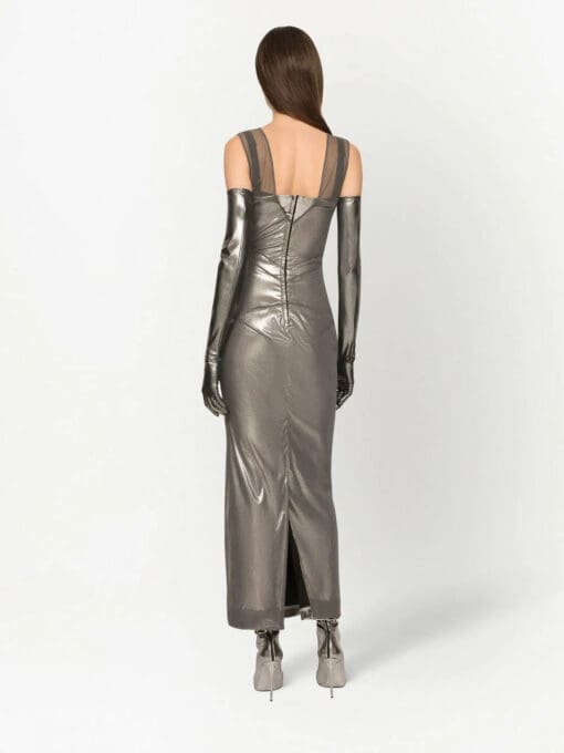 Dolce & Gabbana  KIM DOLCE&GABBANA metallic-finish ankle-length dress - Image 4