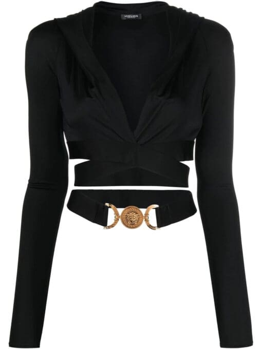 Versace  Medusa Biggie crop hoodie