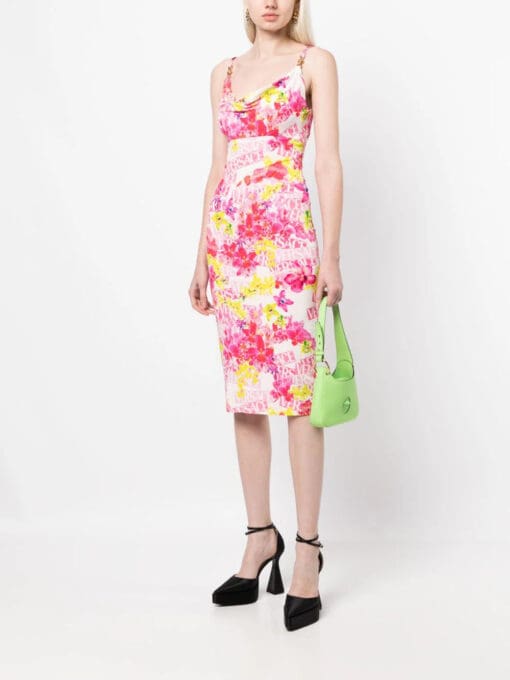 Versace  floral-print midi dress - Image 2