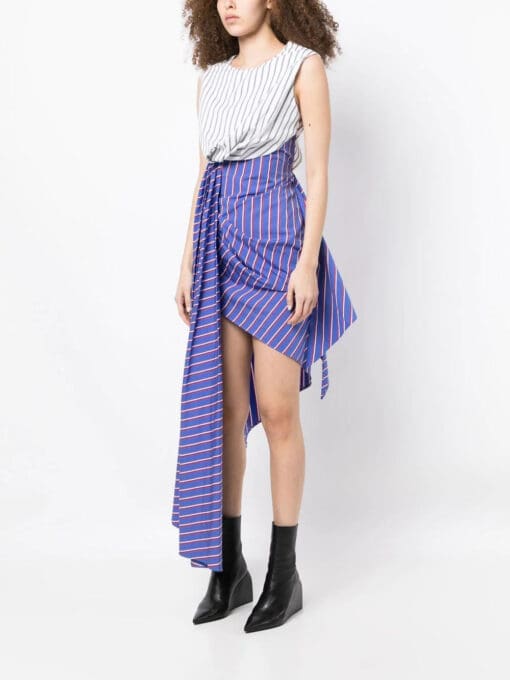 Off-White  asymmetric striped dress - Image 3