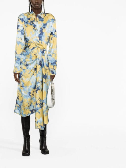 Off-White  floral-print wrap shirtdress - Image 2