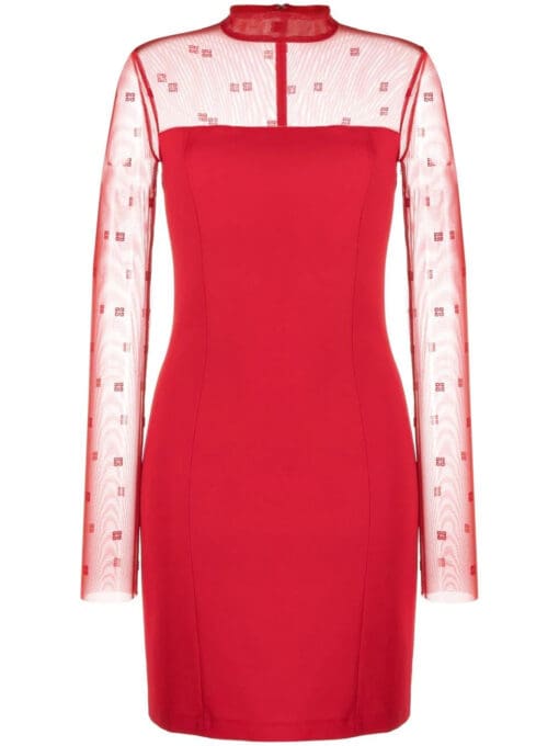 Givenchy  4G-print tulle-panelled minidress