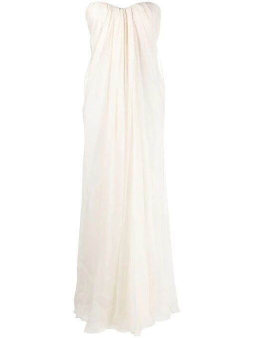 Alexander McQueen  draped silk-chiffon dress